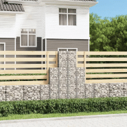 Vidaxl 6 gabions en fil galvanisé 141049