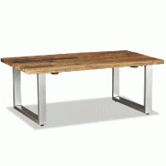 VidaXL Table basse Bois de récupération massif 100x60x38 cm Modèle Atlas Office Vision - 244586XL