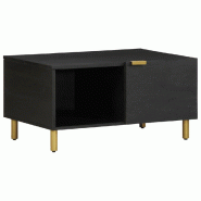VidaXL Table basse Noir 80x50x40 cm Bois d'ingénierie Modèle Panorama Pro - 4017652