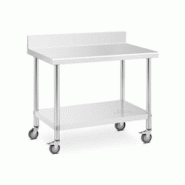 Wheeled work bench - 60 x 100 cm - Backsplash - 155 kg load capacity - Royal Catering - multi-matériau 4062859128348_0