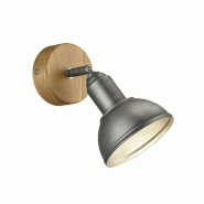 Applique murale Led vintage, 1xE14, max. 40W - Trio - Delhi - gris métal 4017807430196