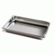 Bac Gastronorm perforé 2/3 en acier inoxydable 18/10, dimensions 354x325x65 mm, capacité 6 litres, idéal pour les cuisines professionnelles | Sammi