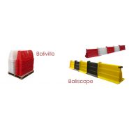 Baliscope - séparateur de voie - sti balisage routier - hauteur 600 mm, largeur 700 mm - bloc télescopique