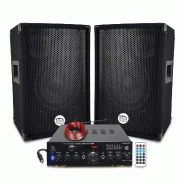 BM Sonic Pack Sono 600W Enceintes Bass Reflex 3 voies 8" 2x300W - Amplificteur 100W USB MP3 SD BLUETOOTH,PC, ENTRÉES MICROS Câbles inclus - 36666380 BM Sonic Pack Sono 600W Enceintes Bass Reflex 3 voies 8" 2x300W - Amplificteur 100W USB MP3 SD BLUETOOTH,PC, ENTRÉES MICROS Câbles inclus - 36666380