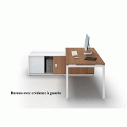 Bureau Idea 01 avec système d'électrification intégré - Quadrifoglio - 204, Wenge, Gauche_0