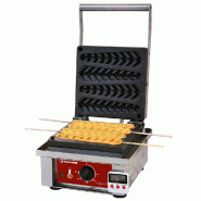Diamond - Gaufrier électrique "épi sur bâtonnet" 4 pcs.+ minuterie - réf. GE-4X/EN - gris AKS-GE-4X/EN Diamond - Gaufrier électrique "épi sur bâtonnet" 4 pcs.+ minuterie - réf. GE-4X/EN - gris AKS-GE-4X/EN
