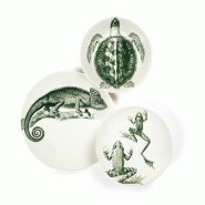 Excelsa place table 3 pièces Faune & Flore céramique 27x2,5x27 cm vert - vert céramique 69376