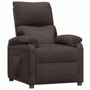 Fauteuil inclinable Marron foncé Tissu Modèle Pirelion - 342455