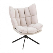 FAUTEUIL RELAX PIVOTANT PIETRA TISSU ÉCRU