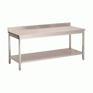 Gastro-Inox Table de travail avec fond et rebord en inox 700x700x850mm - 7445908394388