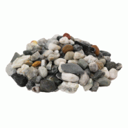 Gravier 8/16 roulé blanc gris - idéal pour aménagements extérieurs - densité 1.5 ton/m3