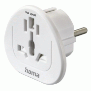 Hama Adaptateur Voyage 223455 Adaptateur Voyage Universel vers G Blanc - blanc 223455