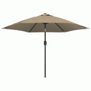 Helloshop26 - Parasol d'extérieur avec poteau en métal 300 cm taupe 02_0008281 - métal 3000442682724