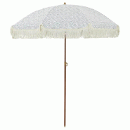 Helloshop26 - Parasol de plage inclinable léger portable 160 x 160 x 196 cm en polyester gris 02_0058872 - gris 3000240825859