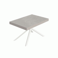 Itamoby Table Extensible Niket En Cachemire 120/224X90 Cm Avec Pieds Blancs - gris 8050598058527