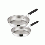 LAGOSTINA Lot De 2 Poêles Inox 24/28cm 012896600002 - 8002531681552