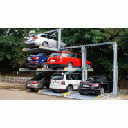 Parking mécanique à stationnement dépendant 3 véhicules sur une seule place, 2 plates-formes, 2,70 m largeur, 2,6 t charge - WÖHR  Parklift 421