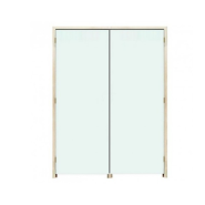 Porte coupe feu 1H - 60 mn - Bloc Portes EI60 204 x 63+63 mm droite - Huisserie bois double vantaux égaux ou inégaux (tiercés)