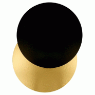 Rond carton or/noir non festonné Ø32cm - par 100