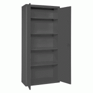 SimonRack Armoire Métallique de Rangement 1800x600x400, 2 Portes, 4 Étagères, Charge 75 kg par Niveau, Anthracite - Simonlocker - noir métal 84254