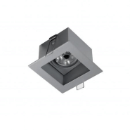 Spot carré orientable à encastrer au plafond janus - coloris gris - gu10