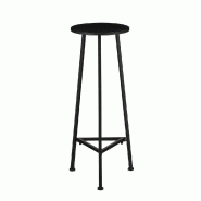 Table de présentation haute noir Ø30x80cm