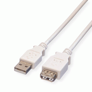 VALUE Câble USB 2.0 Type A-A, M/F, blanc, 1,8 m_0