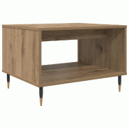 VidaXL Table basse chêne artisanal 60 x 50 x 40 cm Bois d'ingénierie Modèle Polaris Prime Plus - 879607
