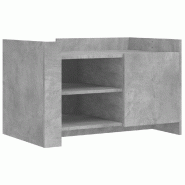 VidaXL Table basse gris béton 80x50x50 cm bois d'ingénierie Modèle Polaris Factory - 848356