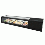 Vitrine réfrigérée pour sushi pour 4 gn 1/3 verre plat - 1455x400x300 mm - 200 W 230/1V - 13RC5144 Eurast - inox 13RC5144 Vitrine réfrigérée pour sushi pour 4 gn 1/3 verre plat - 1455x400x300 mm - 200 W 230/1V - 13RC5144 Eurast - inox 13RC5144