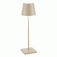 Zafferano Lampe De Table Led Poldina Pro Sabbia, Rechargeable Et Dimmable Avec Une Autonomie Jusqu'À 12 Heures - gris 8056300199939