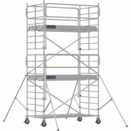 Échafaudage roulant aluminium DOCKER 150 version garde-corps EXMDS - Hauteur de travail : 5,90 m - DUARIB - 7225042 Échafaudage roulant aluminium DOCKER 150 version garde-corps EXMDS - Hauteur de travail : 5,90 m - DUARIB - 7225042