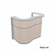Banque d'accueil compacte WAVE - MDD - Beige mat_1