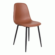 Chaise de repas stockholm similicuir - marron