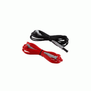 CHAUVIN ARNOUX - Jeu de 2 cordons silicone - 1 rouge, 1 noir - longueur 3m pour contrôleur de machines et tableaux CA 6161 et CA 6163
