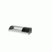 CORECO Vitrinette A Tapas Avec Dessus Vitre Courbe - +4/+8 - 1050X410X255 - Interieur Fond Embouti Pour 4 Bacs Gn1/3-40 Inclus BCC-4 - Acier inoxydabl CORECO Vitrinette A Tapas Avec Dessus Vitre Courbe - +4/+8 - 1050X410X255 - Interieur Fond Embouti Pour 4 Bacs Gn1/3-40 Inclus BCC-4 - Acier inoxydabl
