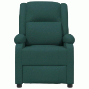 Fauteuil inclinable électrique Vert foncé Tissu Modèle Kervelis - 8720286936009