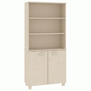 Helloshop26 - Buffet bahut commode armoire meuble de rangement organisateur cuisine salle de séjour salon bois massif de pin miel 02_0032148 - Bois m