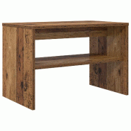 Helloshop26 - Meuble TV rectangulaire moderne avec étagère 60 x 35 x 40 cm en bois d'ingénierie bois ancien 02_0058343 - Bois massif 3000240541896