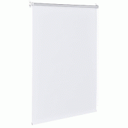Helloshop26 - Store enrouleur sans perçage réglage en continue bande de tissu polyester 45 x 150 cm blanc 03_0006072 - blanc polyester 3000712499786