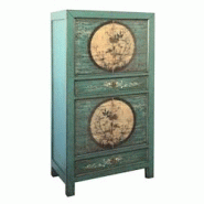 OPIUM OUTLET Armoire buffet commode sideboard console chiffonnier asia meubles chinois asiatique vintage oriental entièrement monté - vert Bois mass OPIUM OUTLET Armoire buffet commode sideboard console chiffonnier asia meubles chinois asiatique vintage oriental entièrement monté - vert Bois mass