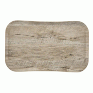 Plateau rectangulaire polyester aspect bois Cambro Century 32x53cm olivier clair