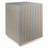 Podium haut Vertigo T03 MDF naturel et gris alu 45x45x60cm