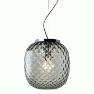 ROSSINI ILLUMINAZIONE Oban Suspension Chromée Avec Verre Huile Balloton E27 Ip20 - Lampe Design Elégante - Structure En Métal Et Verre Soufflé - O