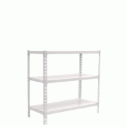 SimonRack Rayonnage métallique, 1000x800x500 mm, 3 niveaux, tablette métallique, 180 kg au point de flexion, Blanc - Simonclick - métal 8425437085260