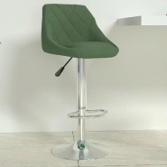 Tabouret de bar Vert foncé Velours Modèle Flex Ligne - 335297