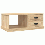 VidaXL Table basse Chêne sonoma 90x50x35 cm Bois d'ingénierie Modèle Sirius Chic - 816243