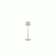 Zafferano Lampe De Table Led Rechargeable Et Dimmable Poldina Pro Micro Sabbia Avec Autonomie Jusqu'À 12 Heures - gris 8054144506524