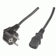 Cable d'alimentation electrique prise mâle 220V 2x0.75mm² Lg 4m