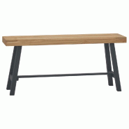 Décoshop26 - Banc design rustique 110 cm assise en bois massif de teck brun DEC024983 - 3000255005598